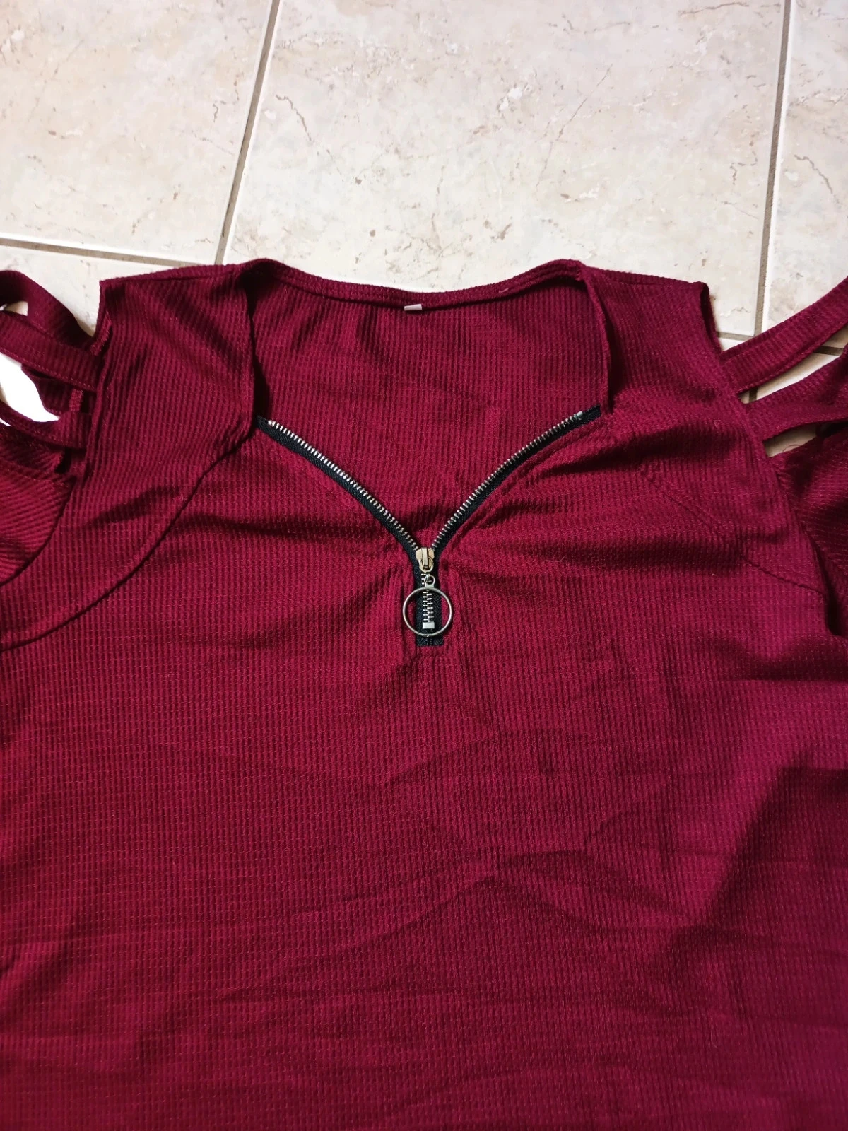 Burgundy off-shoulder tunic – photo 3